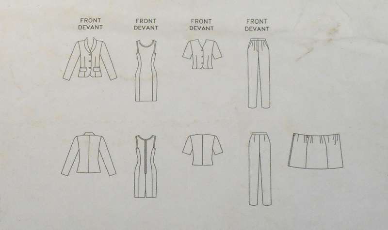 VOGUE CAREER 1546 JACKET-DRESS-TOP-SKIRT-PANTS SIZE 6-8-10 COMPLETE-UNCUT-F/FOLDED