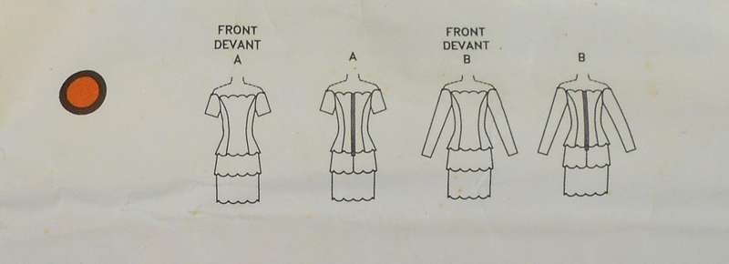 VOGUE 2921 FITTED STRAIGHT LINED DRESS- SIZE 12 COMPLETE-UNCUT-F/FOLDED