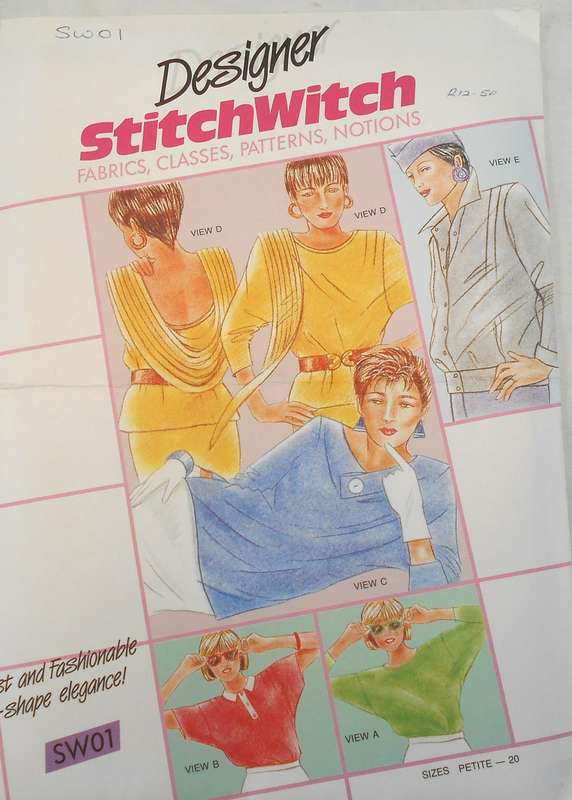 DESIGNER STITCHWITCH SW01 FAST & FASHIONABLE T-SHAPE ELEGANCE SIZE 6-20 COMPLETE-UNCUT-F/FOLDED