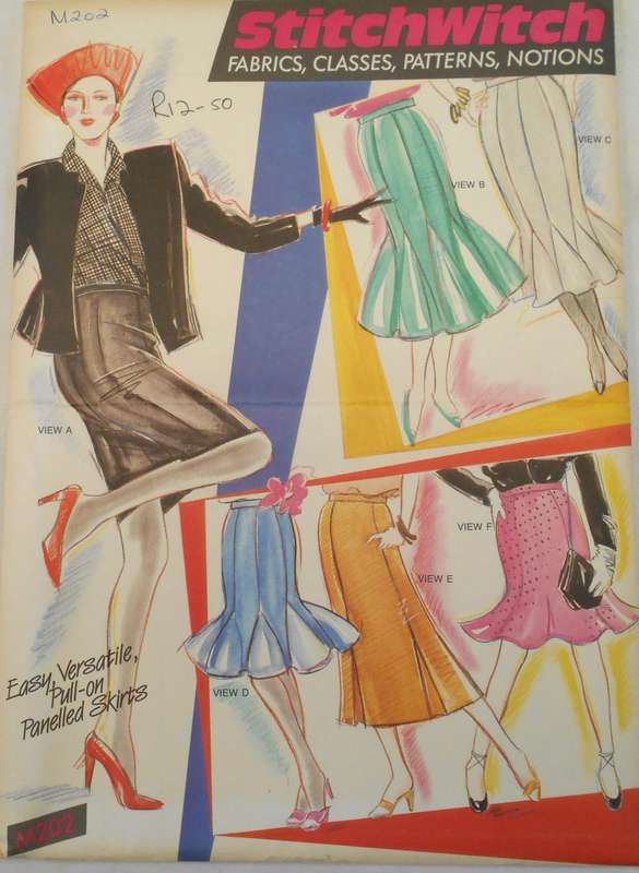 STITCHWITCH M202 EASY VERATILE PULL ON PANELLED SKIRTS SIZE 6-22 COMPLETE-UNCUT-NO SEPARATE INST