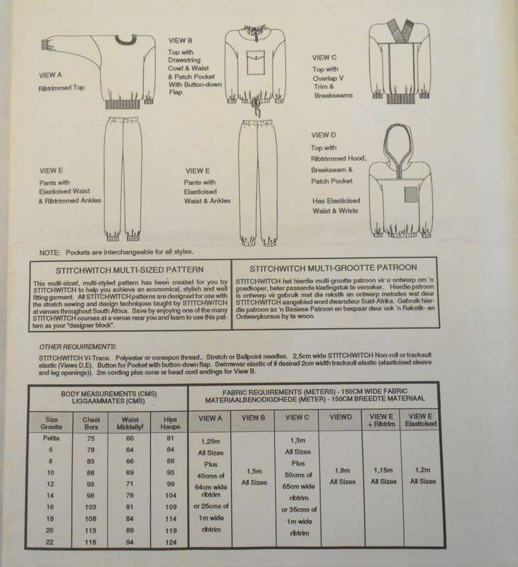 STITCHWITCH M301 LIFESTYLE TRACKSUITS SIZE 6-22 COMPLETE-UNCUT-NO SEPARATE INST