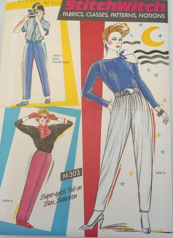 STITCHWITCH M303 SUPER-QUICK PULL ON SLAX SELECTION SIZE 6-22 COMPLETE-UNCUT-NO SEPARATE INST