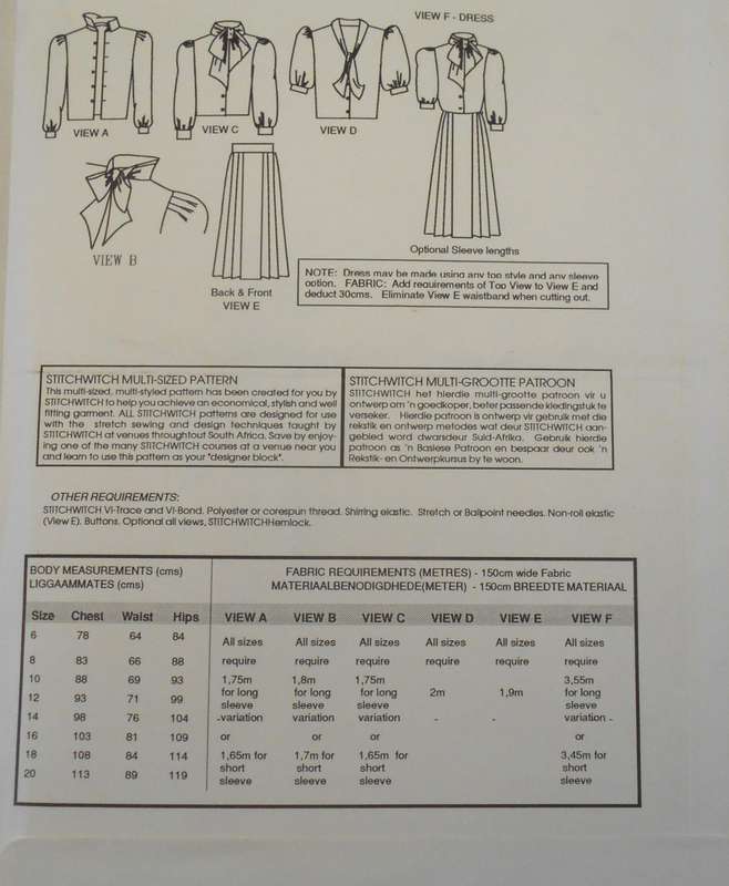STITCHWITCH M601 CLASSIC SKIRTS & BLOUSES SIZE 6-22 COMPLETE-UNCUT-NO SEPARATE INST