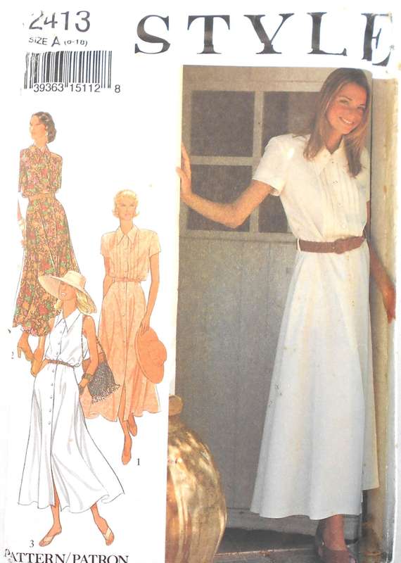 STYLE 2363 FRONT BUTTON DRESSES SIZE 8-18 COMPLETE-UNCUT-F/FOLDED