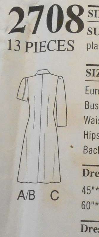 STYLE 2703 FRONT BUTTON DRESS WITH COLLAR SIZE 8-18 COMPLETE-CUT TO 18