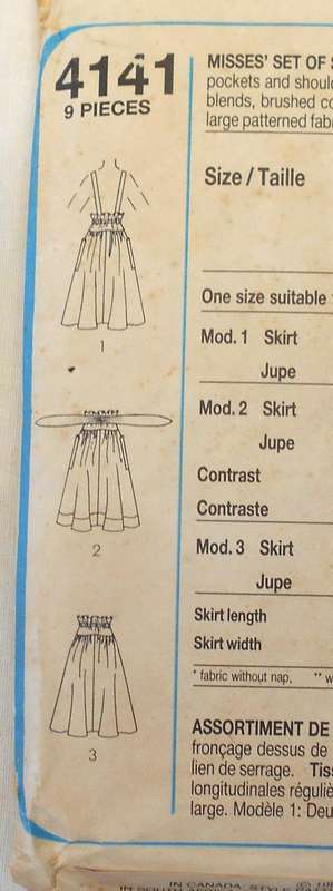 STYLE 4141 SET OF SKIRTS ONE SIZE (8-14) COMPLETE