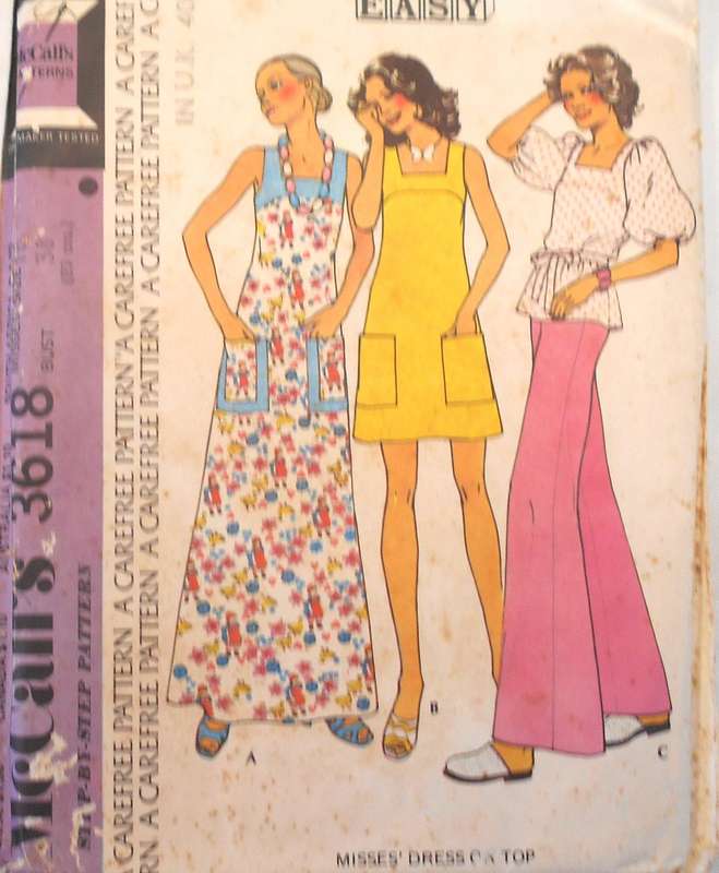 McCALLS 3618 DRESS OR TOP SIZE 16 BUST 38 COMPLETE-UNCUT-F/FOLDED