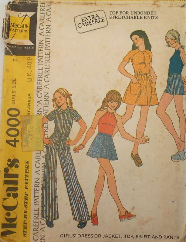 McCALLS 4000 GIRLS DRESS-JACKET-TOP-SKIRT-PANTS SIZE 7 YEARS COMPLETE