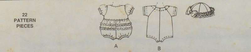 McCALLS 6551 INFANTS ROMPERS-WITH SNAP CROTCH & HAT SIZE S-M-L-XL (13-24 LBS COMPLETE-PART CUT TO L