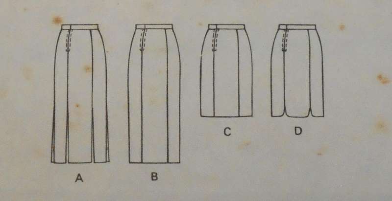 McCALLS 6604 GORED SKIRT IN 2 LENGTHS SIZE 14 COMPLETE-UNCUT -F/FOLDED