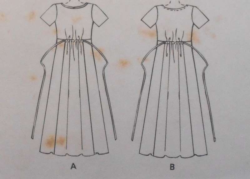 McCALLS 7522 PULLOVER SHORT SLEEVE DRESS WITH TIEBACK SIZE 10-12-14 COMPLETE-PART CUT TO 14