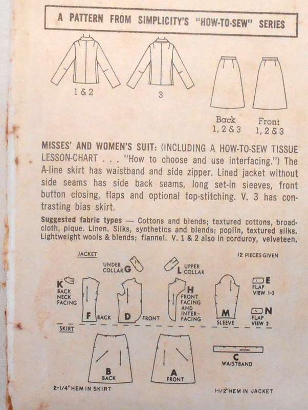 VINTAGE SIMPLICITY 6685 WOMEN'S SUIT SIZE 18 BUST 38 COMPLETE-UNCUT-F/FOLDED