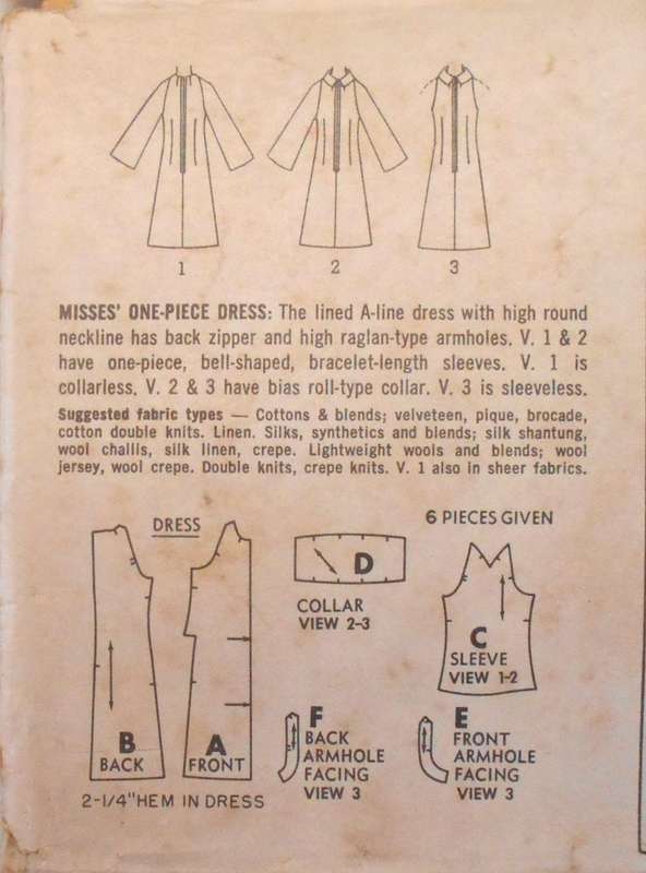 VINTAGE SIMPLICITY 6783 ONE PIECE DRESS SIZE 14 BUST 34 COMPLETE