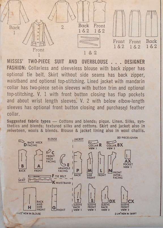 VINTAGE SIMPLICITY 6958 TWO PICE SUIT SIZE 18 BUST 38 THE BLOUSE IS NOT SUPPLIED