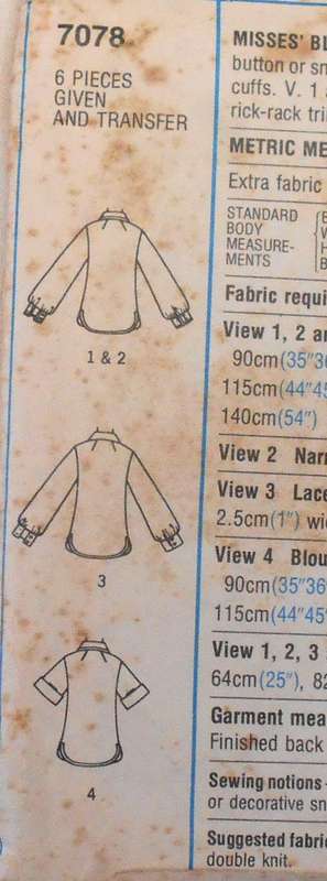 SIMPLICITY 7078 BLOUSE SIZE 10 BUST 83 CM  WITH EMBROIDERY TRANSFER