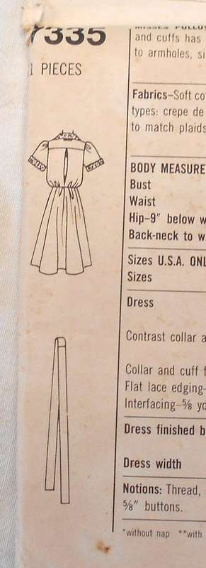 SIMPLICITY 7335 PULLOVER DRESS SIZE 14-16-18 COMPLETE-UNCUT-F/FOLDED