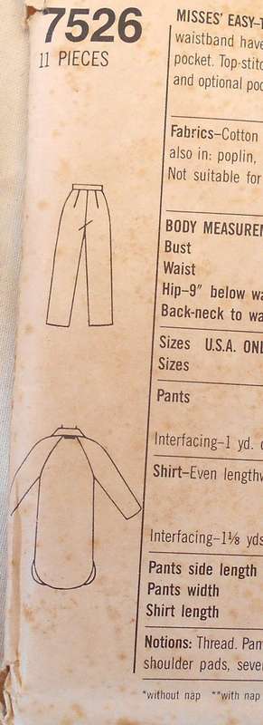 SIMPLICITY 7526 SHIRT & PANTS SIZE 12-14-16 COMPLETE-CUT TO 16