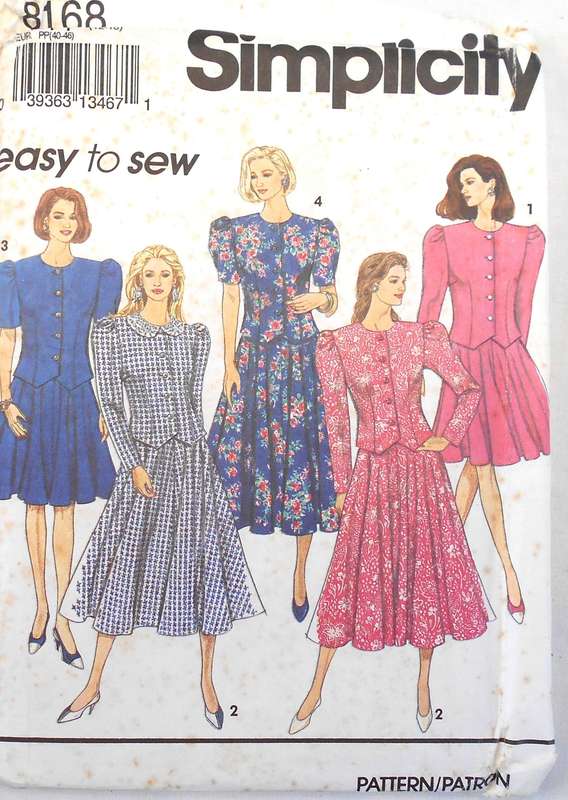 SIMPLICITY 8169 TWO PIECE DRESS IN 2 LENGTHS SIZE 12-18 COMPLETE-UNCUT-F/FOLDED
