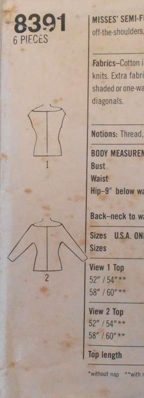 SIMPLICITY 8391 STUNNING ITTED PULLOVER TOP SIZE 12 COMPLETE
