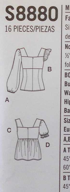 SIMPLICITY S8880 SET OF HIGH WAIST TOPS SIZE 6-14 COMPLETE-UNCUT-F/FOLDED