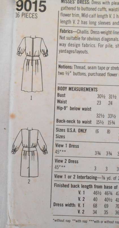 SIMPLICITY 9015 DRESS WITH PLEATED SKIRT SIZE16 COMPLETE-UNCUT-F/FOLDED