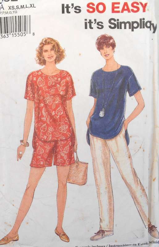 SIMPLICITY 9032 PANTS-SHORTS-TOP SIZE XS-S-M-L-XL (6-22) COMPLETE-CUT TO L (18-20)