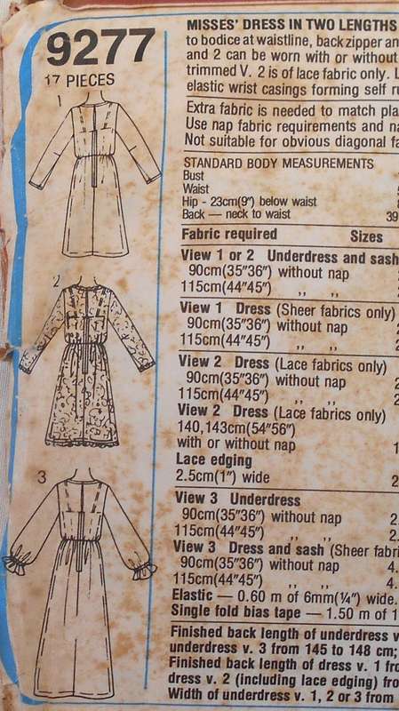 SIMPLICITY 9277 DRESS IN 2 LENGTHS WITH SASH SIZE10 BUST 83 CM COMPLETE