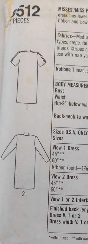 SIMPLICITY 9512 FRONT BUTTON DRESS SIZE 16-24 COMPLETE-CUT TO 24