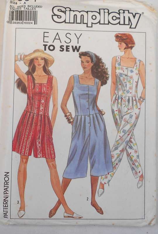 SIMPLICITY 9564 JUMPSUIT IN 3 LENGTHS SIZE 6-24 COMPLETE-UNCUT-F/FOLDED