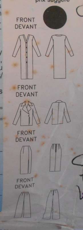 BUTTERICK 3080 DRESS-BLOUSE-SKIRT-PANTS SIZE 12-14-16 COMPLETE-CUT TO 16-NO SEWING INSTRUCTIONS