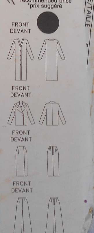 BUTTERICK 3080 DRESS-BLOUSE-SKIRT-PANTS SIZE 18-20-22 COMPLETE-UNCUT-F/FOLDED