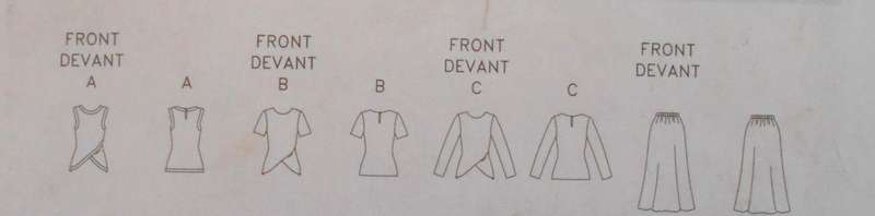 BUTTERICK B4125 PULLOVER LINED TOP WITH KEYHOLE OPENING+SKIRT SIZE 8-10-12 COMPLETE-CUT TO 12