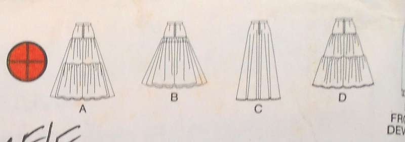 BUTTERICK 4407 FLARED OR STRAIGHT PETTICOATS SIZE 8-10-12 COMPLETE-UNCUT-F/FOLDED