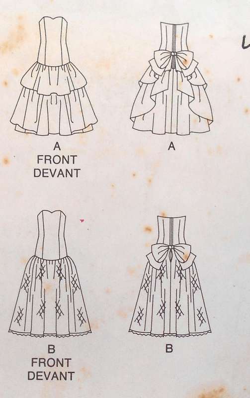 BUTTERICK 4739 FLARED DRESS WITH LINED CLOSE FITTING BODICE SIZE 12-14-16 COMPLETED-UNCUT-F/FOLDED
