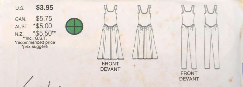 BUTTERICK 4842 DRESS & JUMPSUIT SIZE P-S-M (6-14) COMPLETE-UNCUT-F/FOLDED