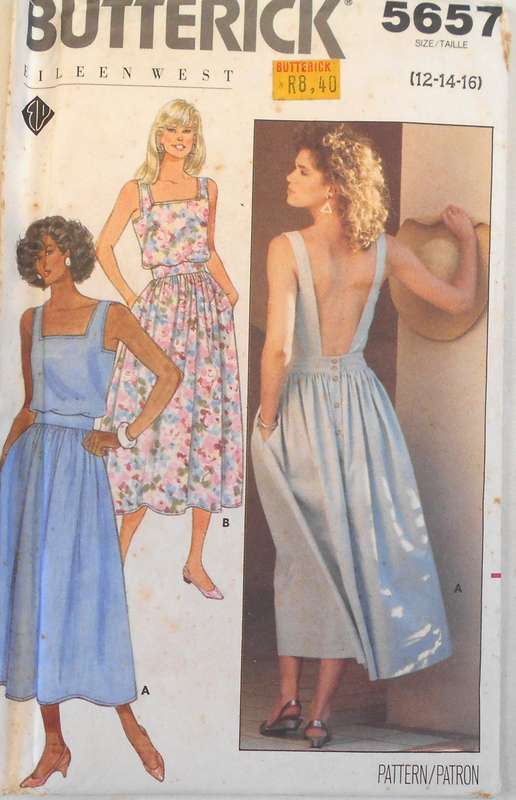 BUTTERICK 5657 DRESS WITH BODICE FEATURES SIZE 12-14-16 COMPLETE-UNCUT-F/FOLDED