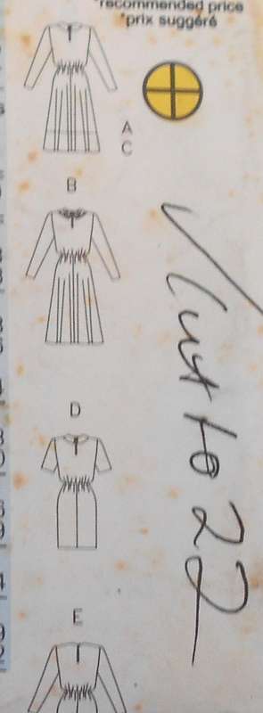 BUTTERICK 6691 LOOSE FITTING DRESS SIZE 18-20-22 COMPLETE-CUT TO 22