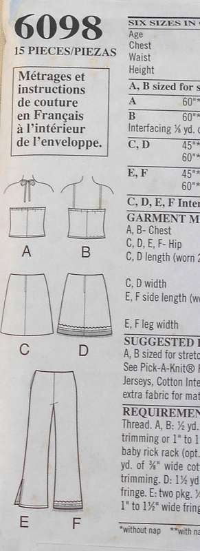 NEW LOOK PATTERNS 6098 GIRLS TOPS & BELL BOTTOM PANTS SIZE 7-12 YEARS COMPLETE UNCUT -F/FOLDED