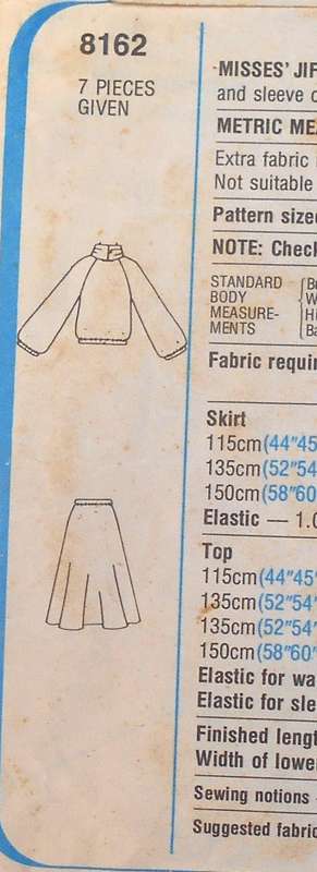 SIMPLICITY 8162 KNIT PULLOVER TOP+SKIRT SIZE MED 14-16 COMPLETE-PG 1 - 2 SEWING INST NOT SUPPLIED