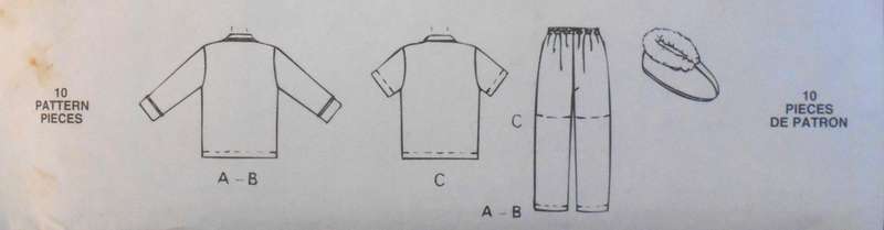 McCALLS 6867 KIDS PJ TOPS-PANTS-SHORTS-BOOTIES SIZE 4-5-6 YEARS COMPLETE-PART CUT TO 6 YEARS