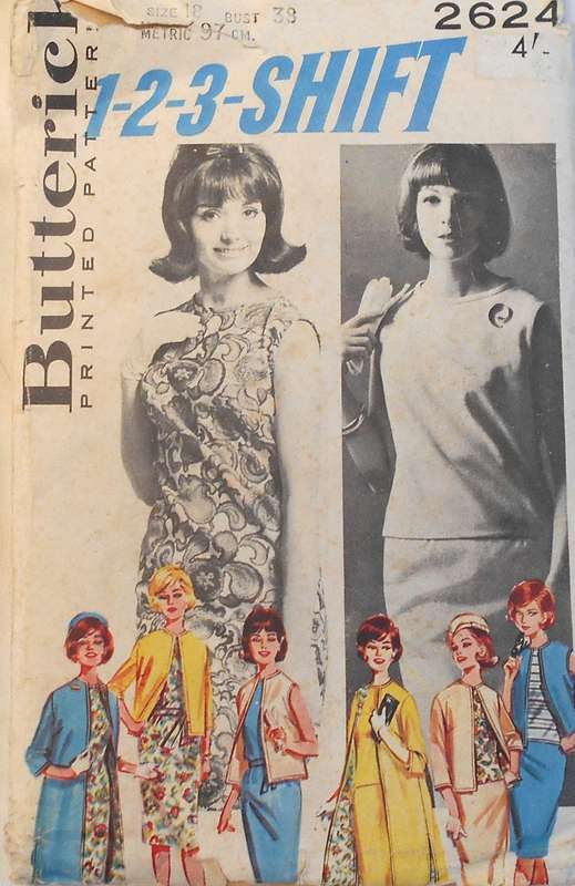 VINTAGE BUTTERICK 2624 DRESS-SCARF-OVERBLOUSE-COAT-JACKET SIZE: 18 BUST 38 COMPLETE