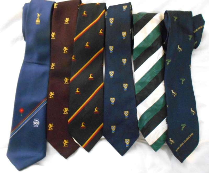 SIX DIFFERENT RUGBY NECK TIES (9)