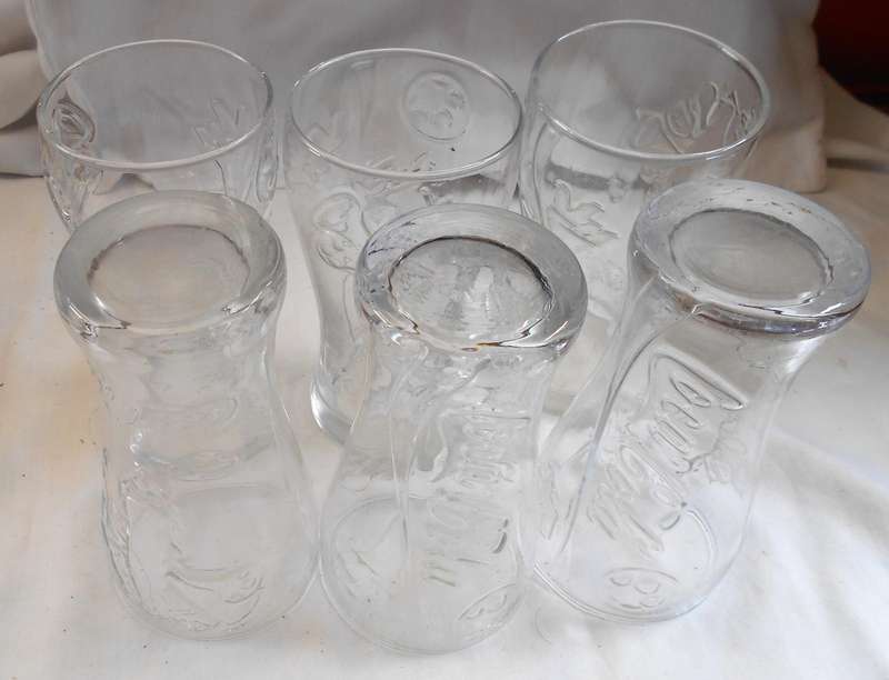 SET OF SIX SOUTH AFRICA WORLD CUP SOCCER COCA COLA GLASSES