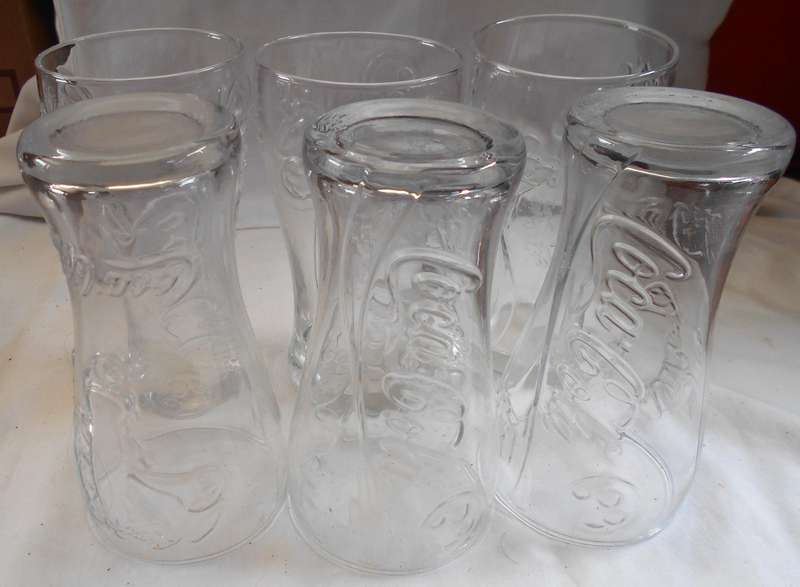 SET OF SIX SOUTH AFRICA WORLD CUP SOCCER COCA COLA GLASSES