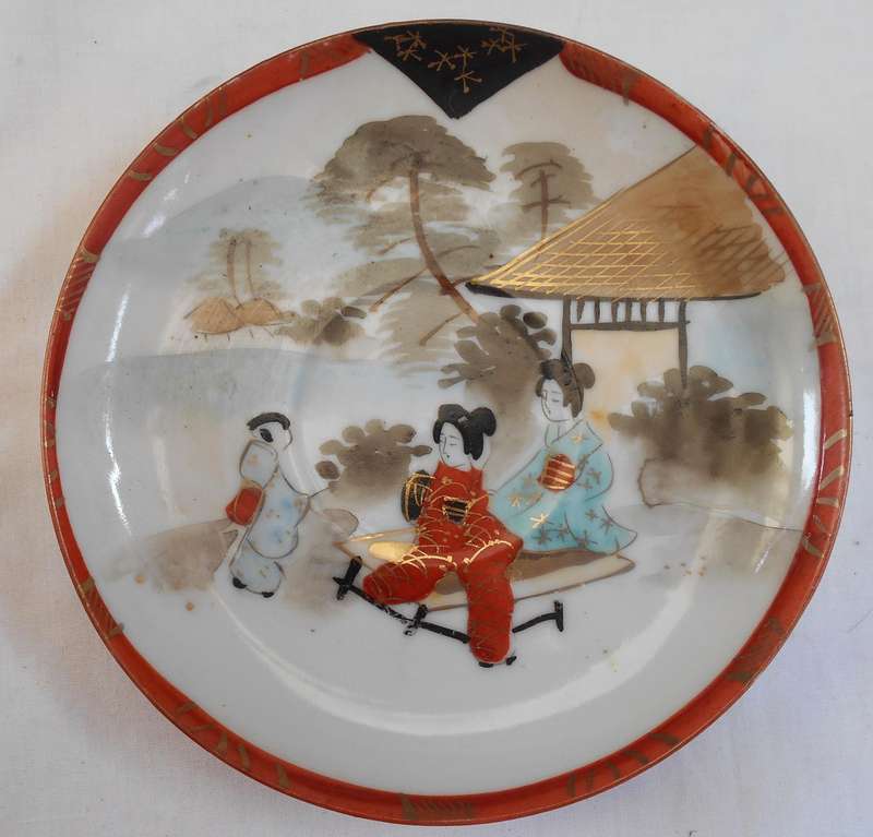 PAIR OF GEISHA GIRL JAPANESE BONE CHINA DUOS WITH MARKING
