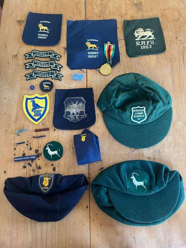 Rhodesia Schools badges caps ties Rhodesiana