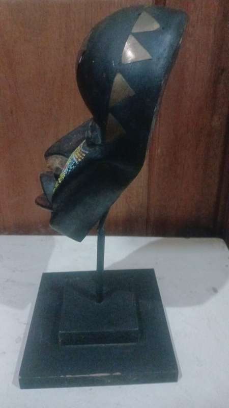 African Ceremonial Mask on Stand - Akan