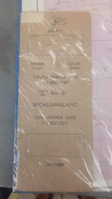Bechuanaland Map - WWII - SAAF EDITION
