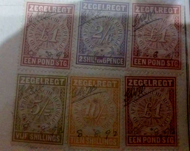 ZAR Mine Claim Title Deed, Johannesburg, 1892 (signed by G.R. von Wielligh)