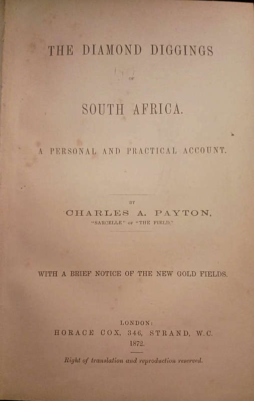 THE DIAMOND DIGGINGS OF SOUTH AFRICA (1872)